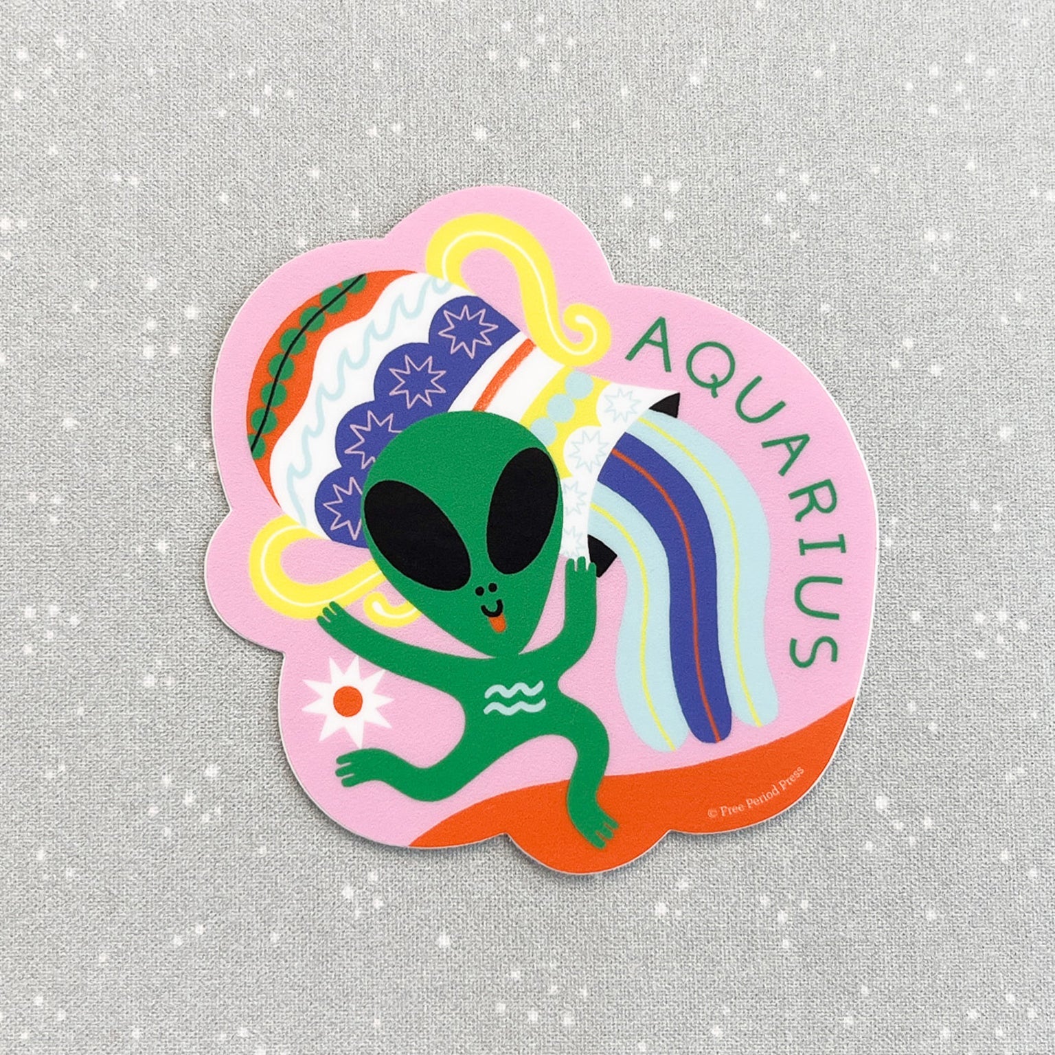 Aquarius Zodiac Vinyl Decal Sticker | Creative Quirky Alien