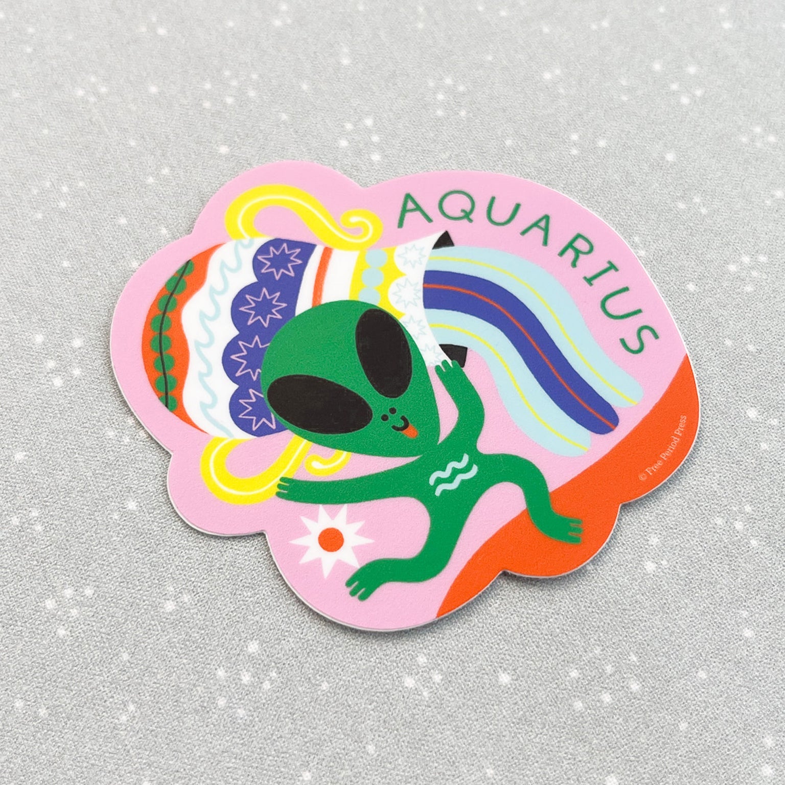 Aquarius Zodiac Vinyl Decal Sticker | Creative Quirky Alien