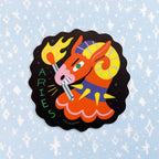 Aries Zodiac Vinyl Decal Sticker | Bold & Fiery Ram