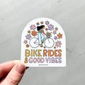 Bike Rides and Good Vibes Vinyl Decal Sticker