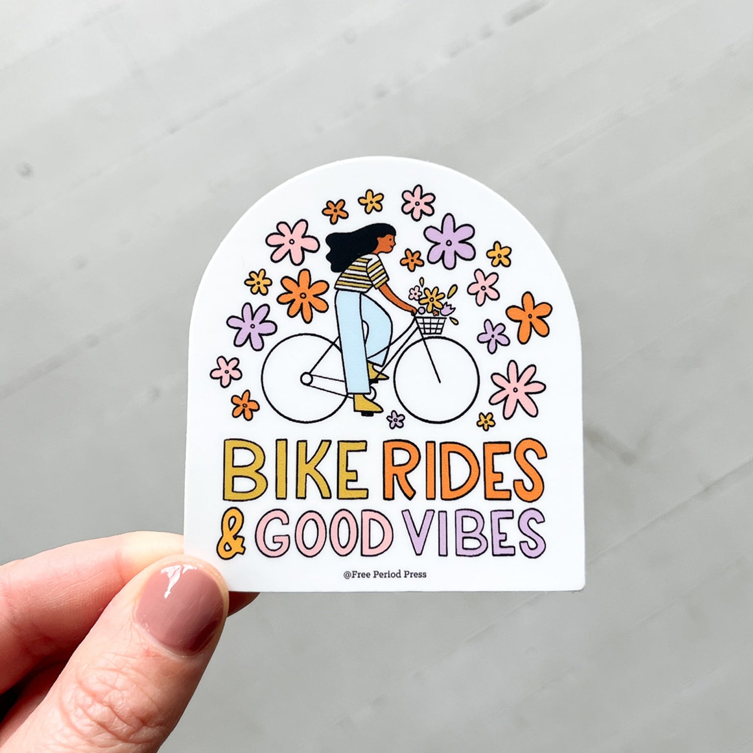 Bike Rides and Good Vibes Vinyl Decal Sticker