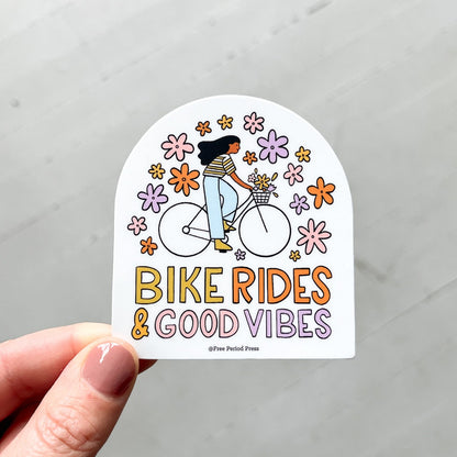 Bike Rides and Good Vibes Vinyl Decal Sticker