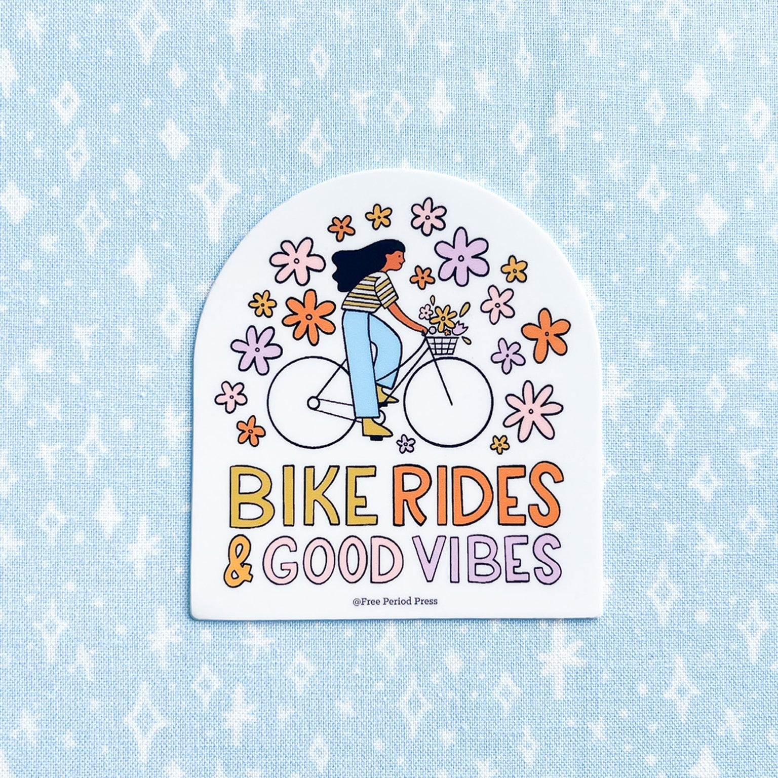 Bike Rides and Good Vibes Vinyl Decal Sticker