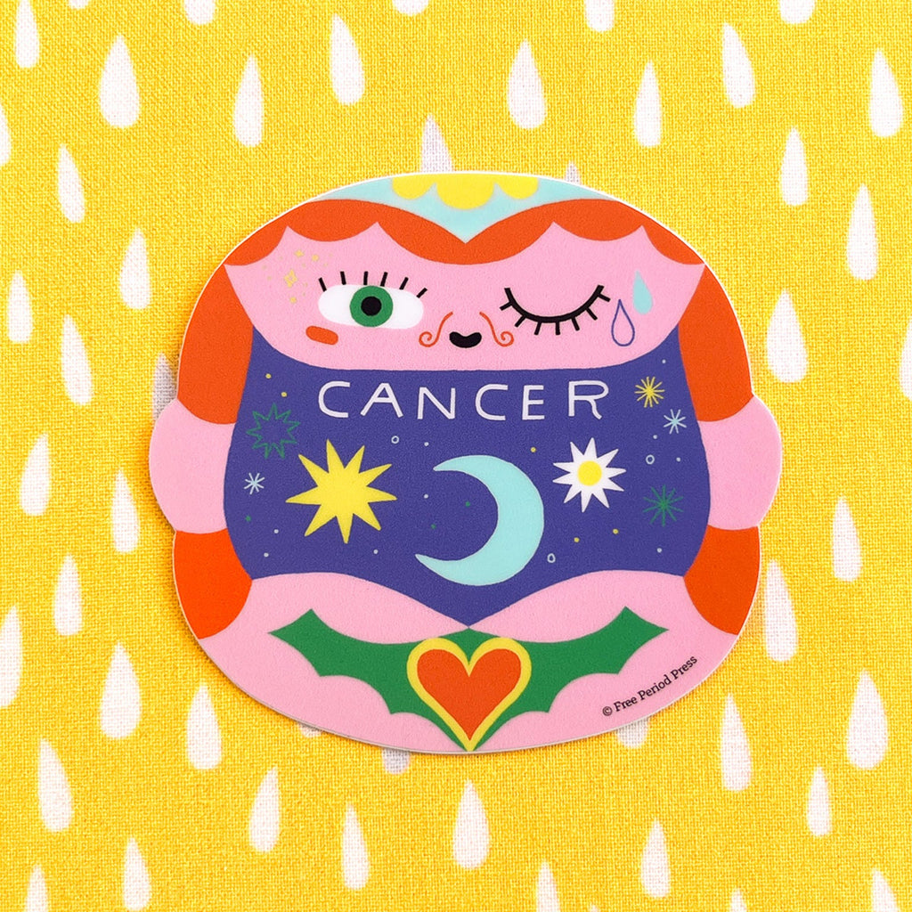 Cancer Zodiac Vinyl Decal Sticker | Dreamy Crab