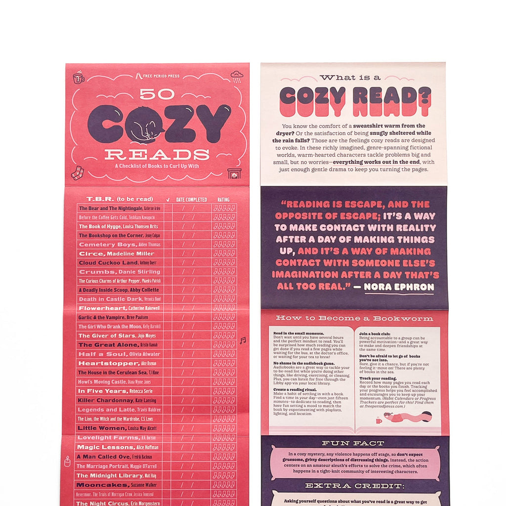 50 Cozy Reads: A Checklist of Books to Curl Up With