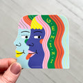 Gemini Zodiac Vinyl Decal Sticker | Playful & Colorful Twins
