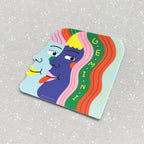 Gemini Zodiac Vinyl Decal Sticker | Playful & Colorful Twins