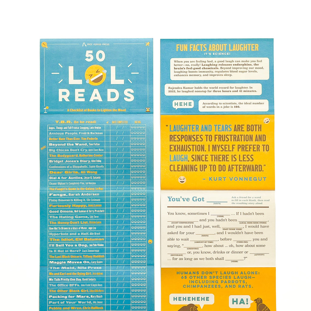 50 LOL Reads: A Checklist of Books to Lighten the Mood