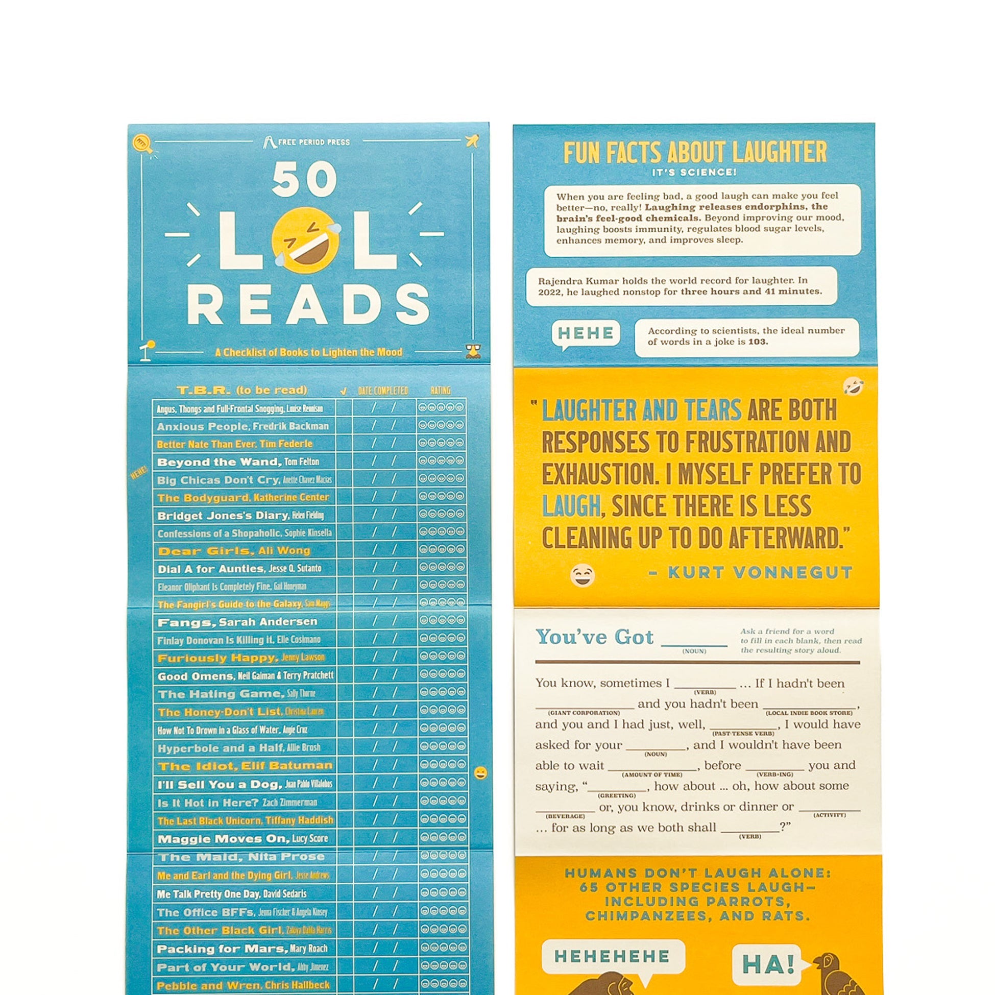 50 LOL Reads: A Checklist of Books to Lighten the Mood