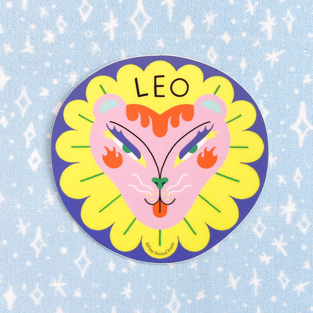 Leo Zodiac Vinyl Decal Sticker | Radiant Lion