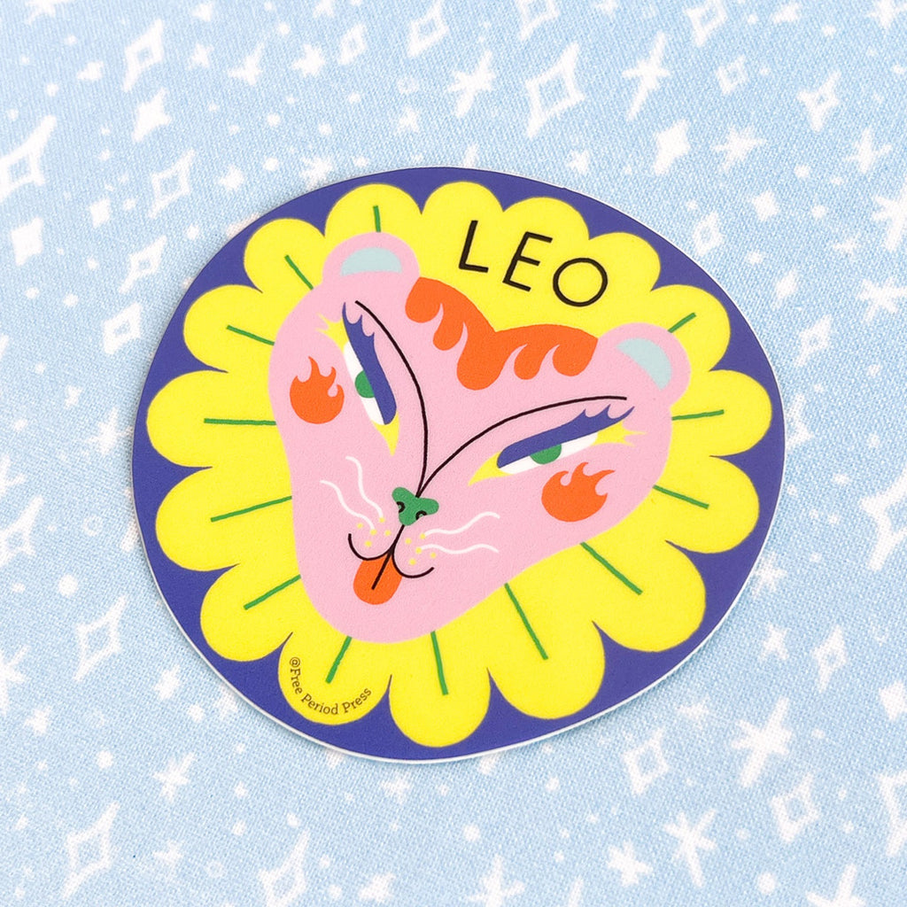 Leo Zodiac Vinyl Decal Sticker | Radiant Lion