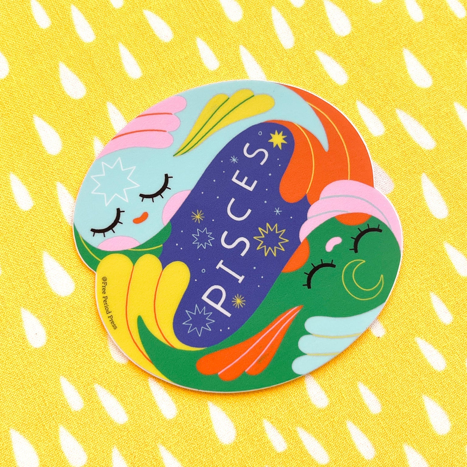 Pisces Zodiac Vinyl Decal Sticker | Soft & Dreamy Fish