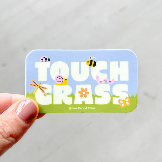 Touch Grass Vinyl Decal Sticker
