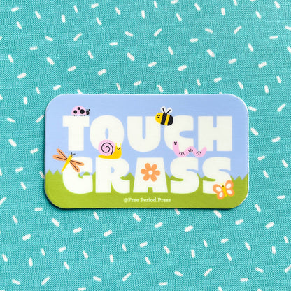 Touch Grass Vinyl Decal Sticker