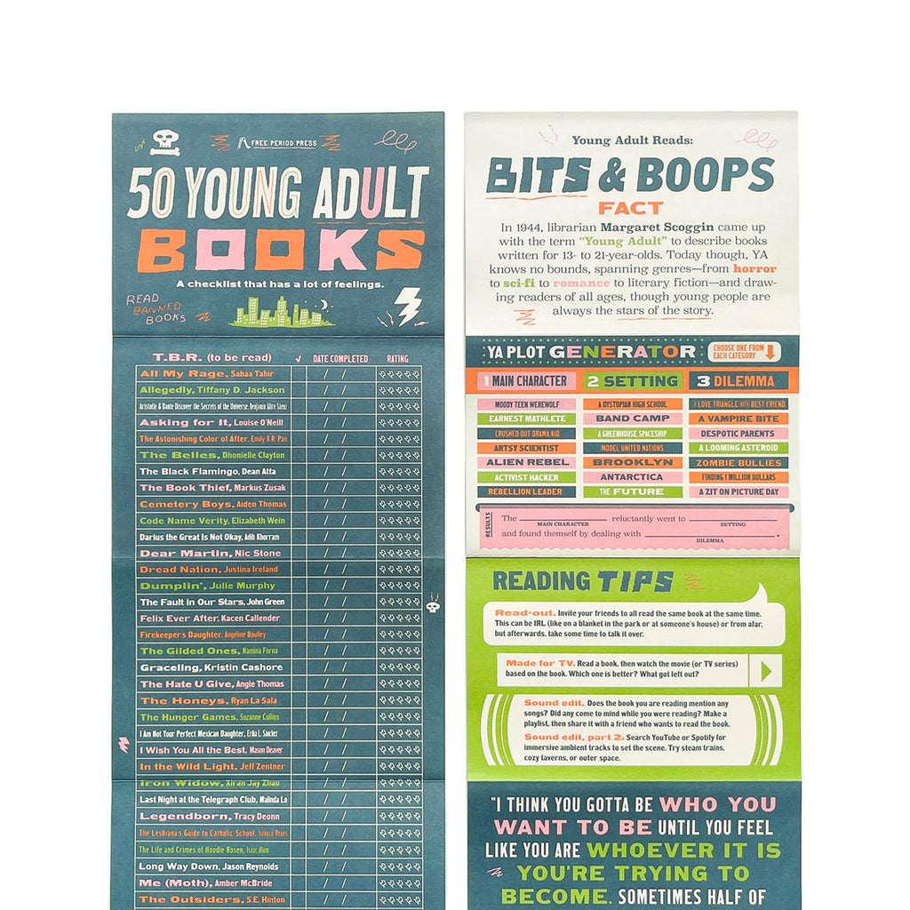 50 Young Adult (YA) Books: A Checklist That Has a Lot of Feelings