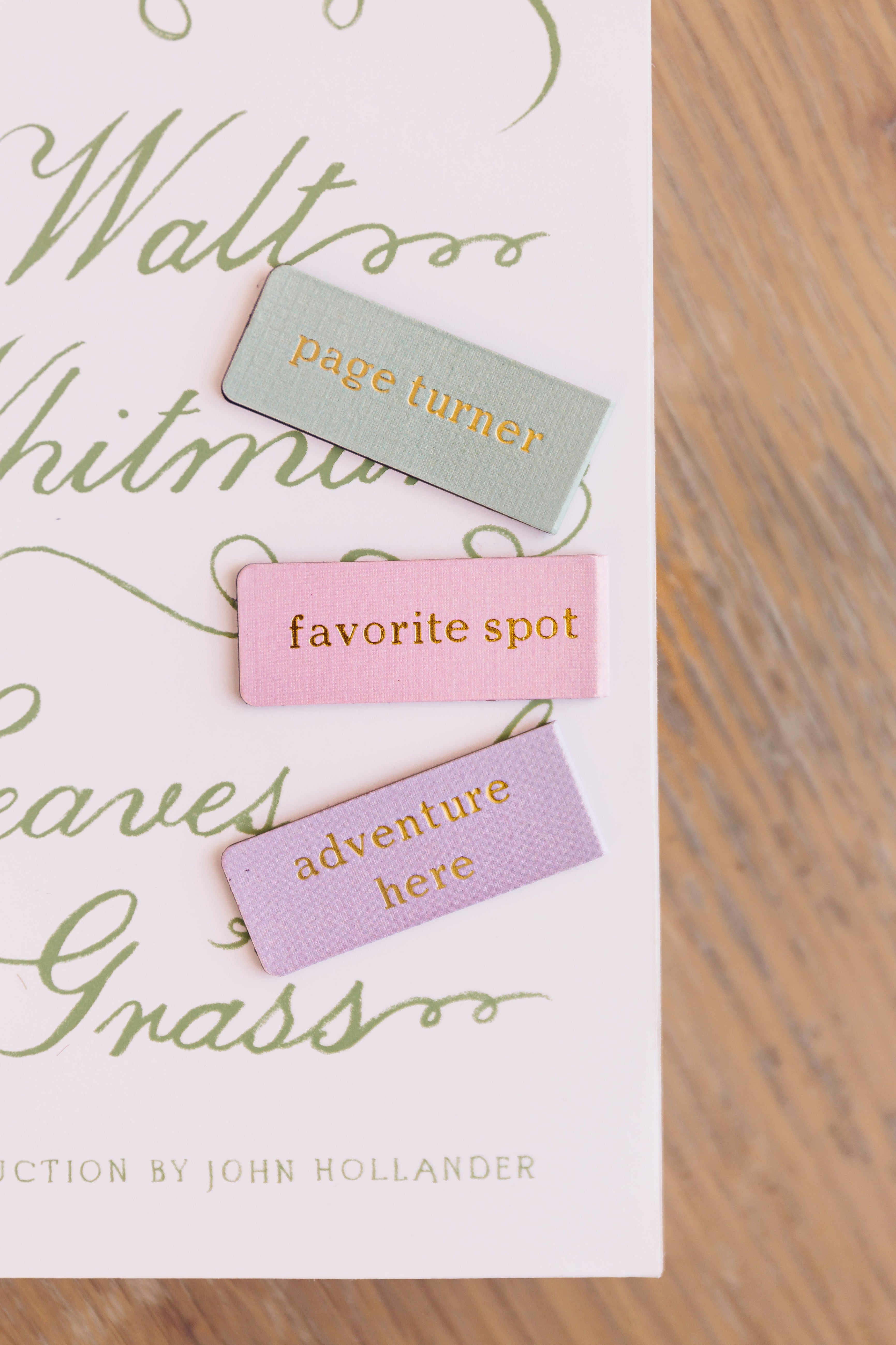 Page Turner Foil Embossed Magnetic Bookmark
