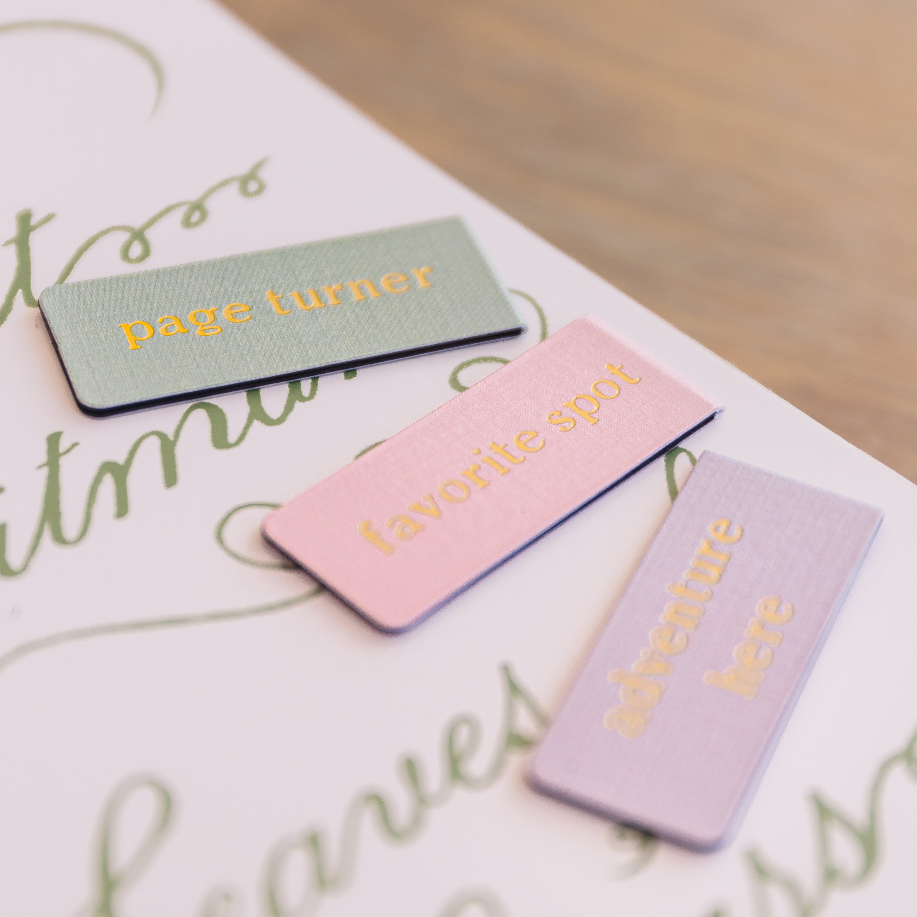 Page Turner Foil Embossed Magnetic Bookmark