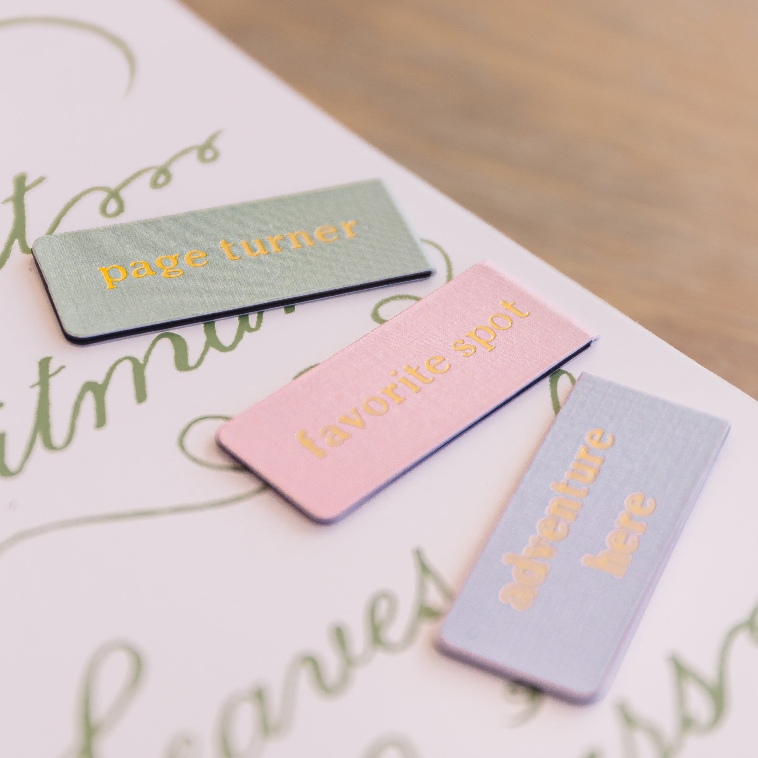 Adventure Here Embossed Magnetic Bookmark