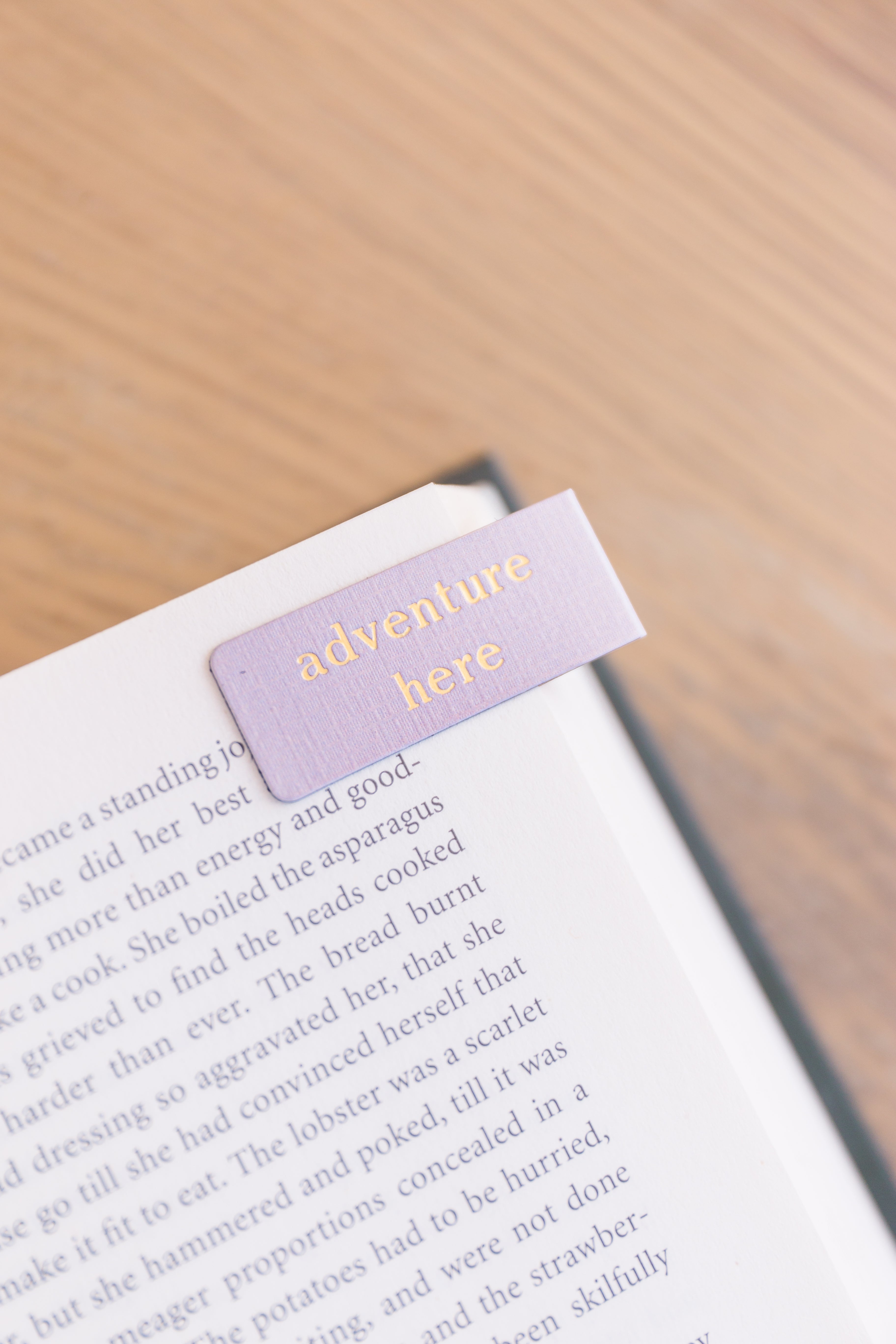 Adventure Here Embossed Magnetic Bookmark