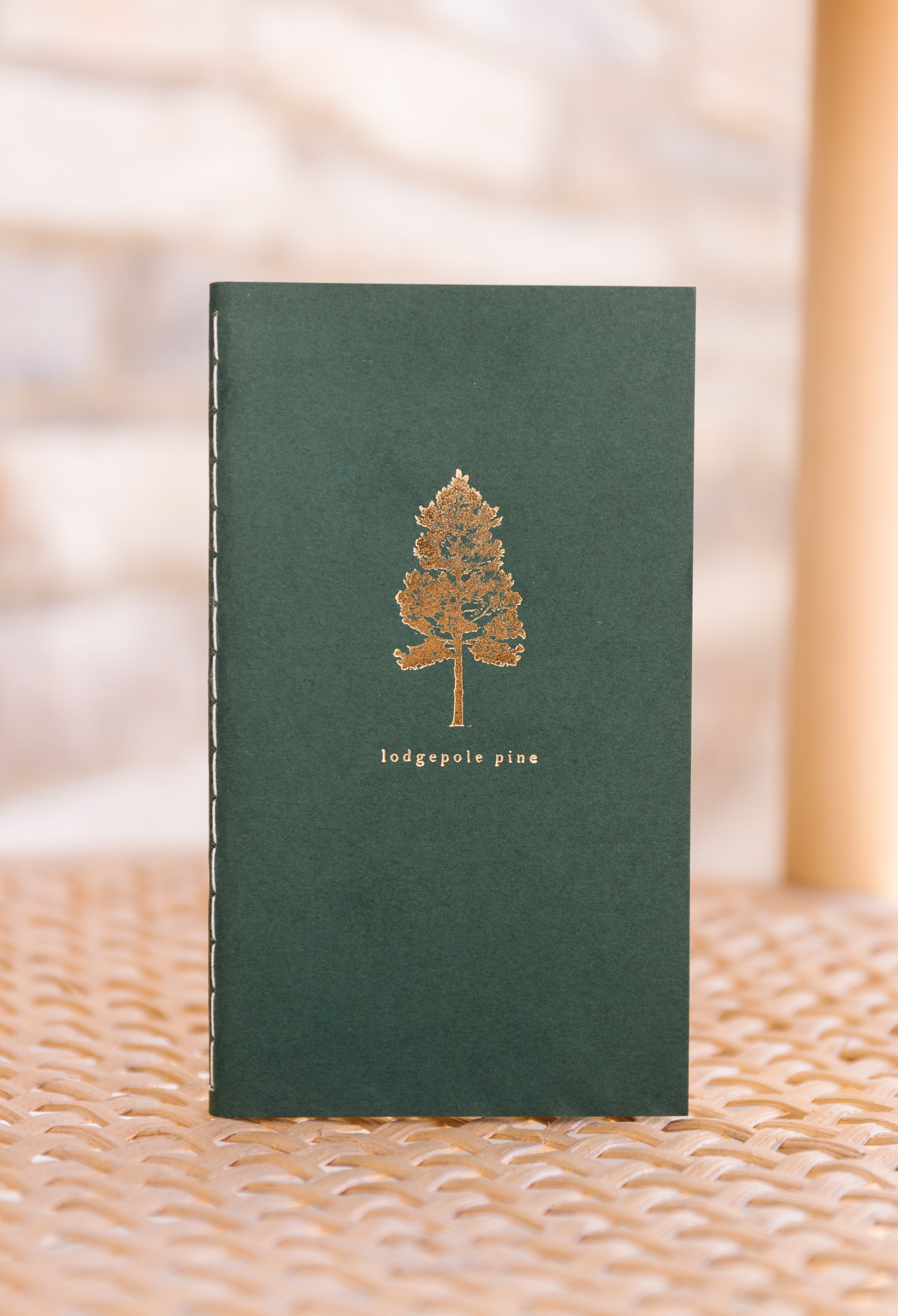 Blue Spruce Mini Saddle Stitch Notebook | Pine Tree Notebook