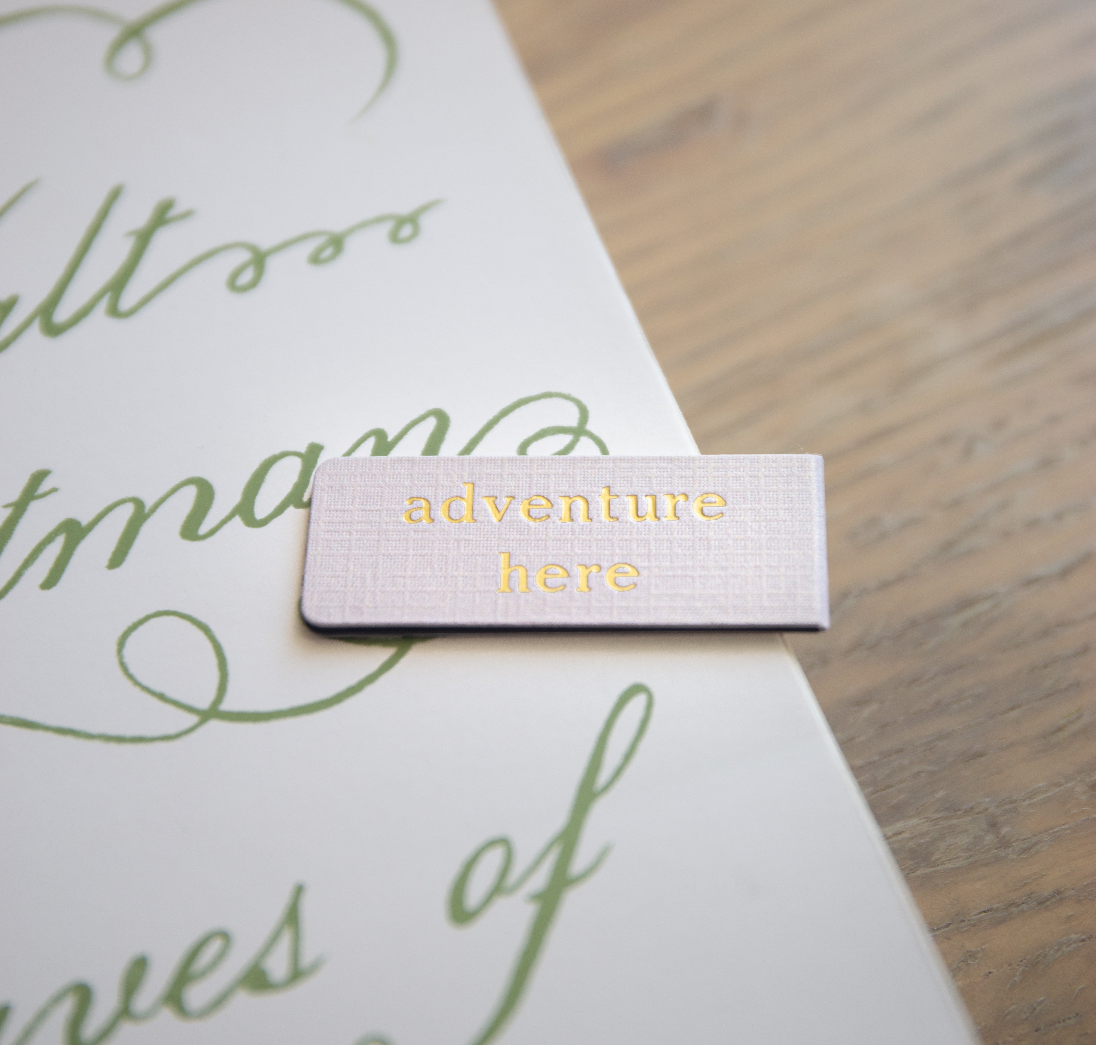 Adventure Here Embossed Magnetic Bookmark