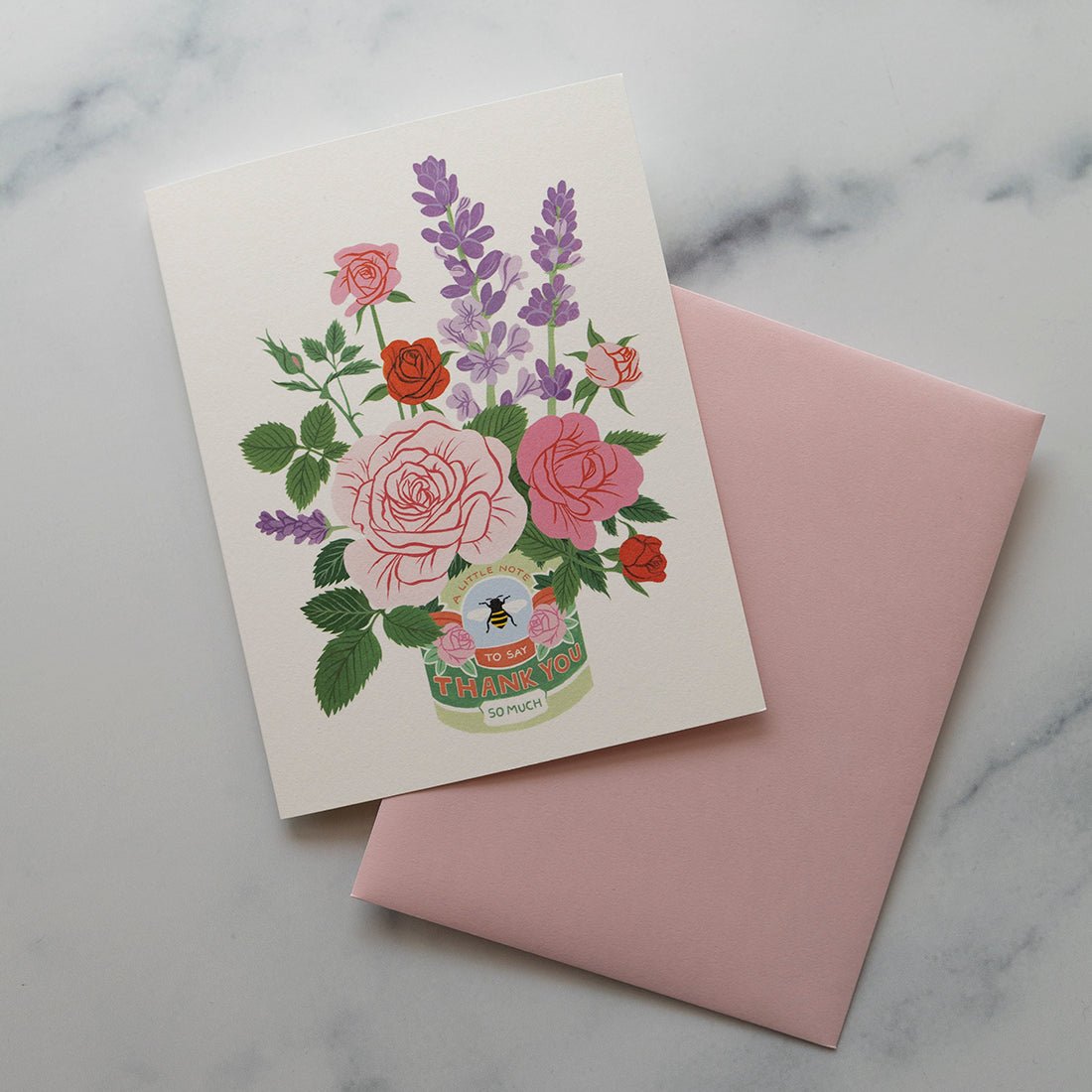 ROSE AND LAVENDER | Thank You Card