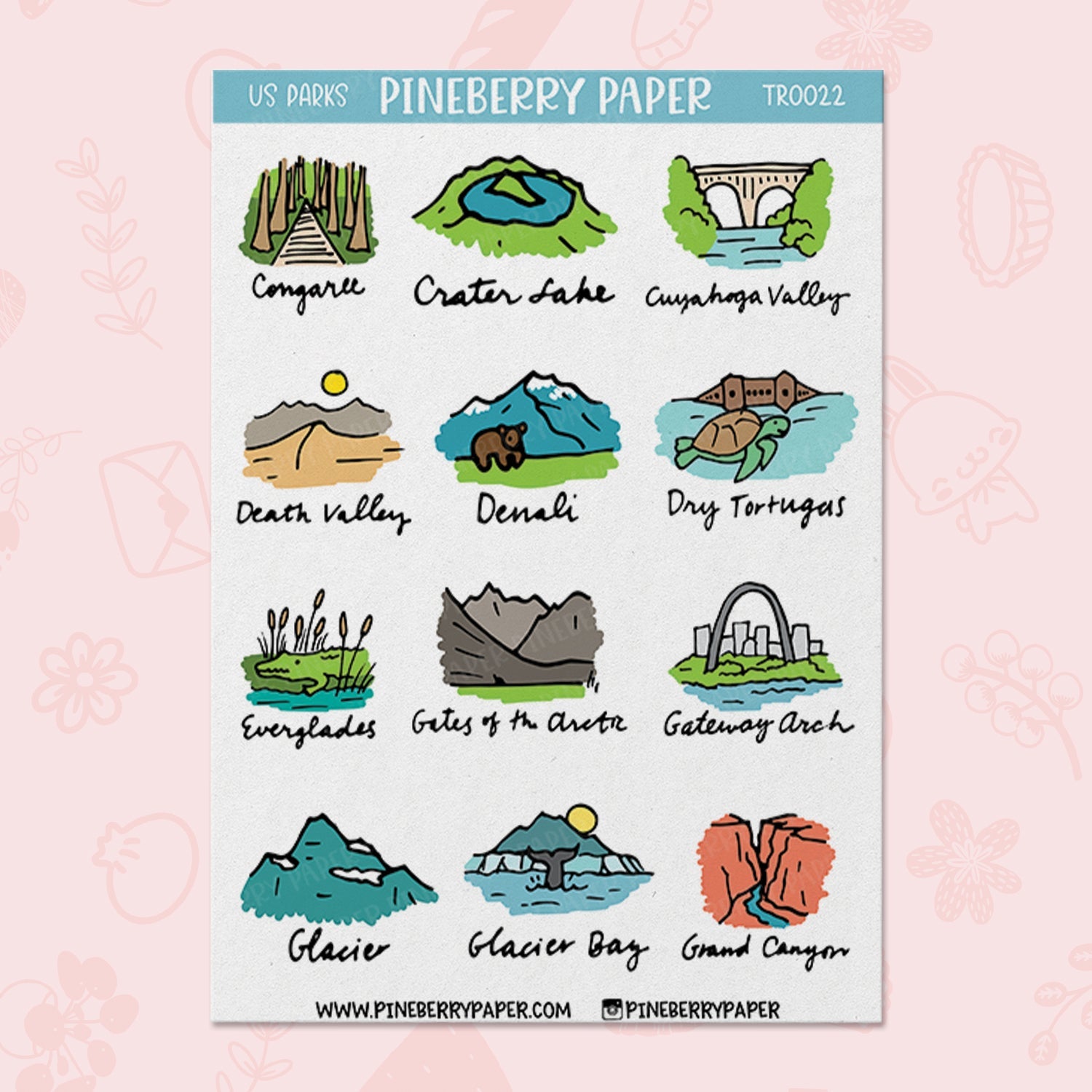 63 US National Parks | Waterproof Matte Sheet Set