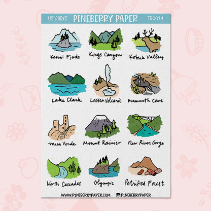 63 US National Parks | Waterproof Matte Sheet Set