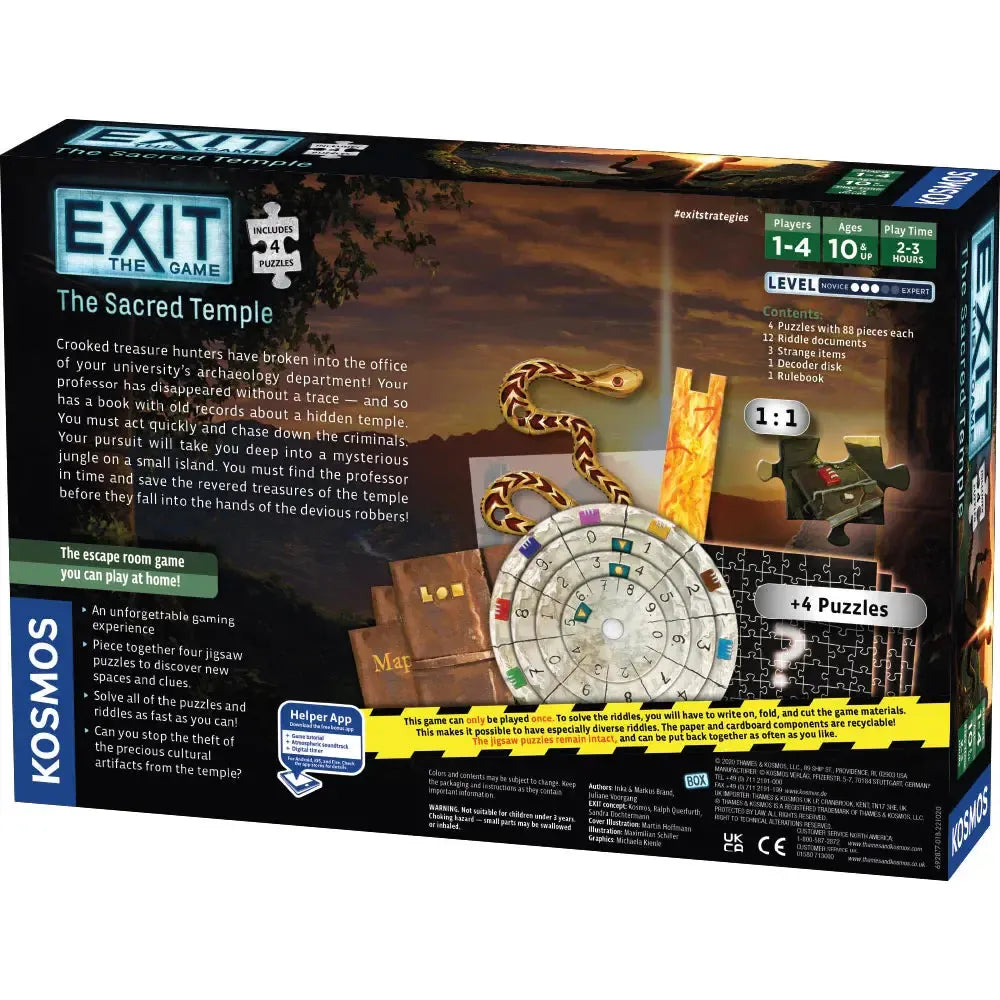 The Sacred Temple with Jigsaw Puzzles - Exit the Escape Room Game - Kosmos