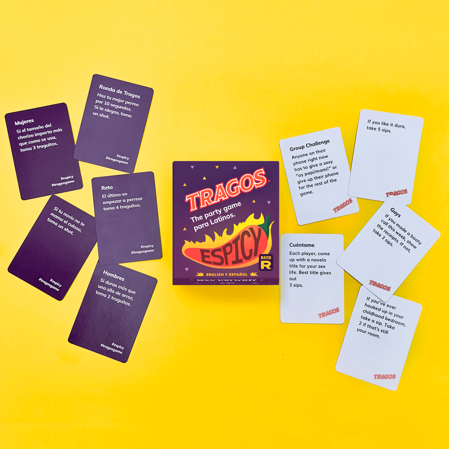 Tragos Espicy R-Rated Adult Bilingual Party Game
