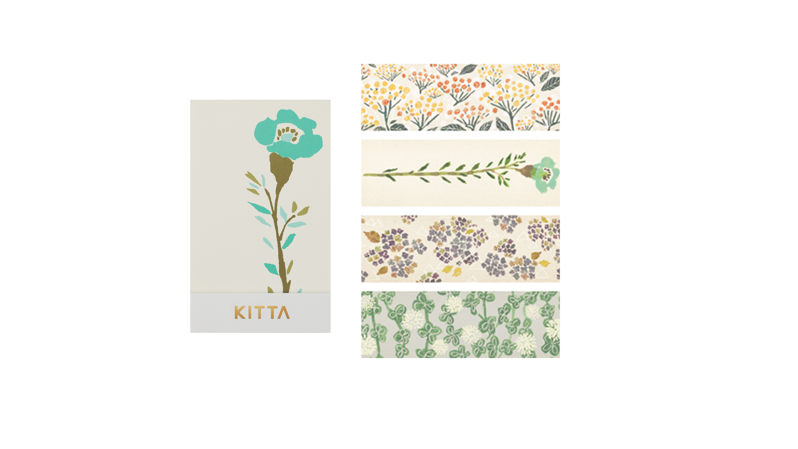 KITTA WASHI Pre-cut Decorative Tape - Basic / Flower 4