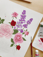 ROSE AND LAVENDER | Thank You Card