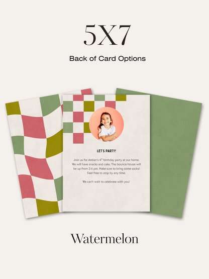 Checkered Invitation Suite | Personalized Digital Download