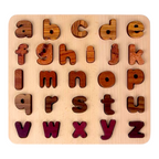 Natural Wooden Alphabet & Numbers Puzzle – Uppercase, Lowercase & Math Options