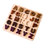 Natural Wooden Alphabet & Numbers Puzzle – Uppercase, Lowercase & Math Options