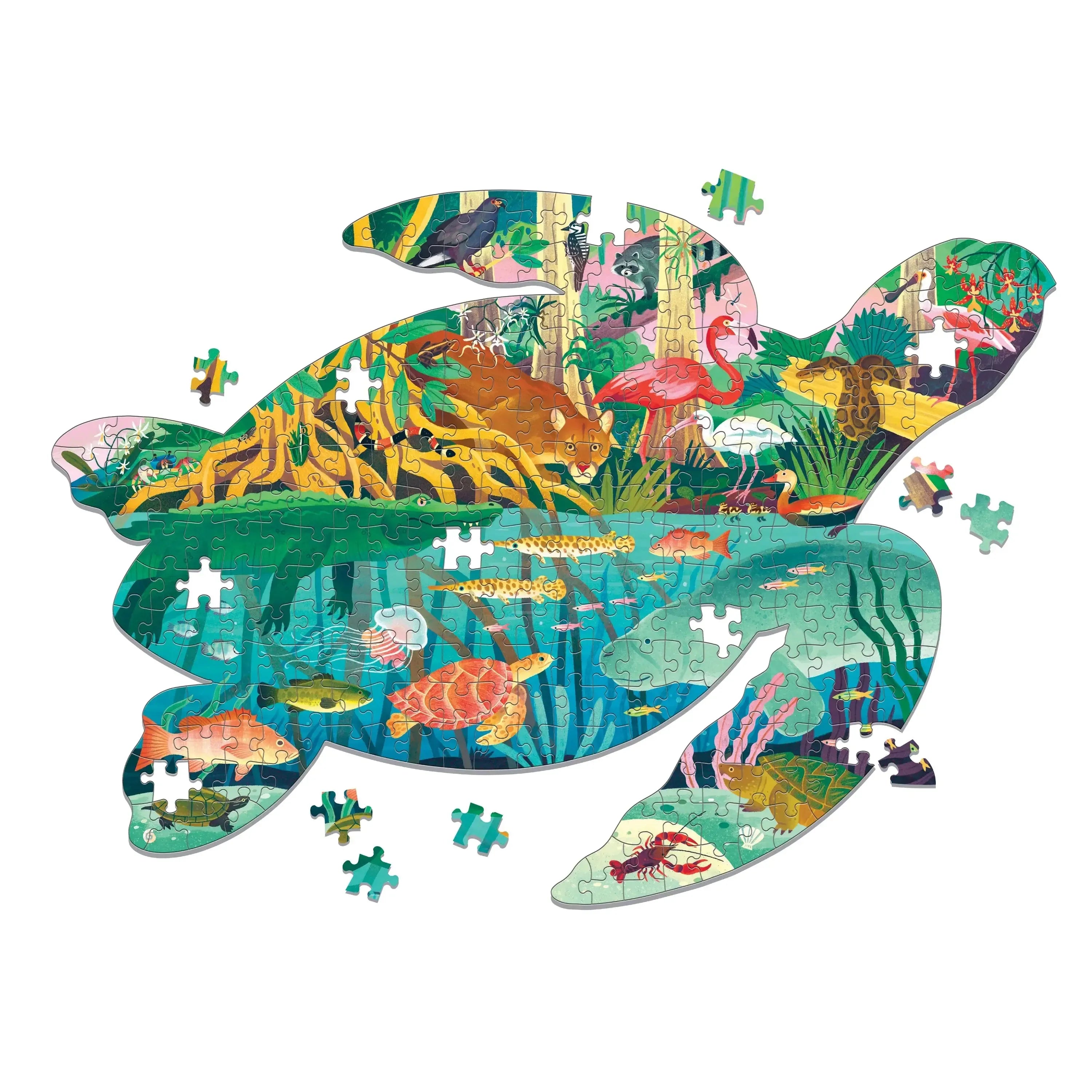 Wetlands 300 Piece Shaped Jigsaw Puzzle Mudpuppy