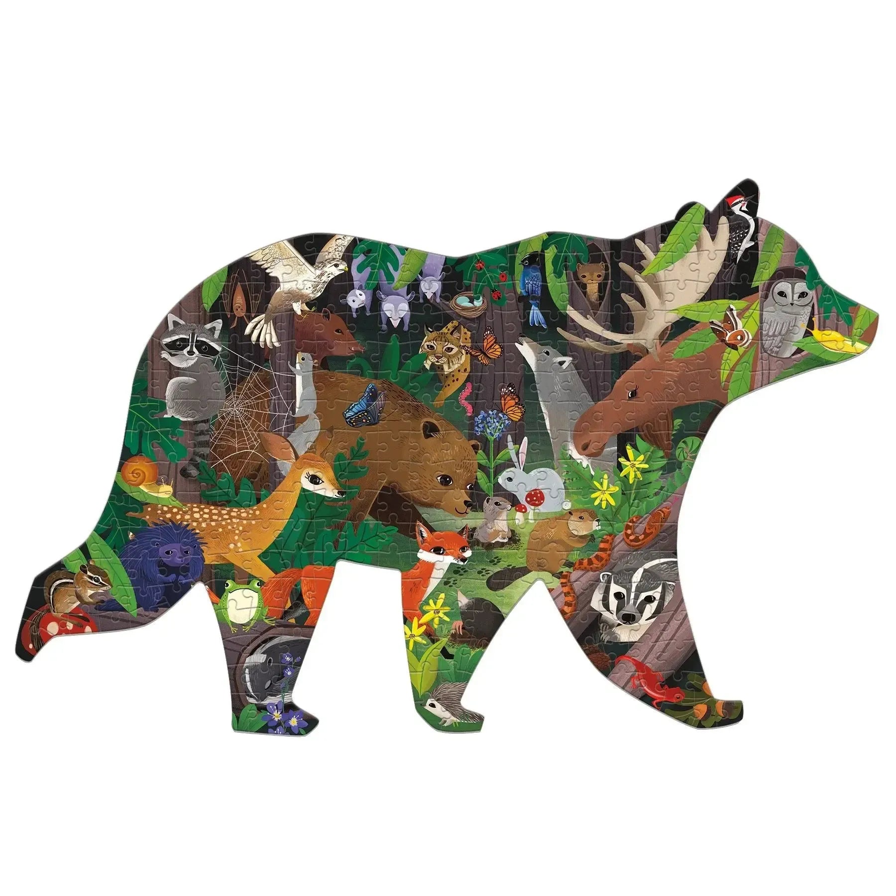Woodland Forest 300 Piece Shaped Jigsaw Puzzle Mudpuppy