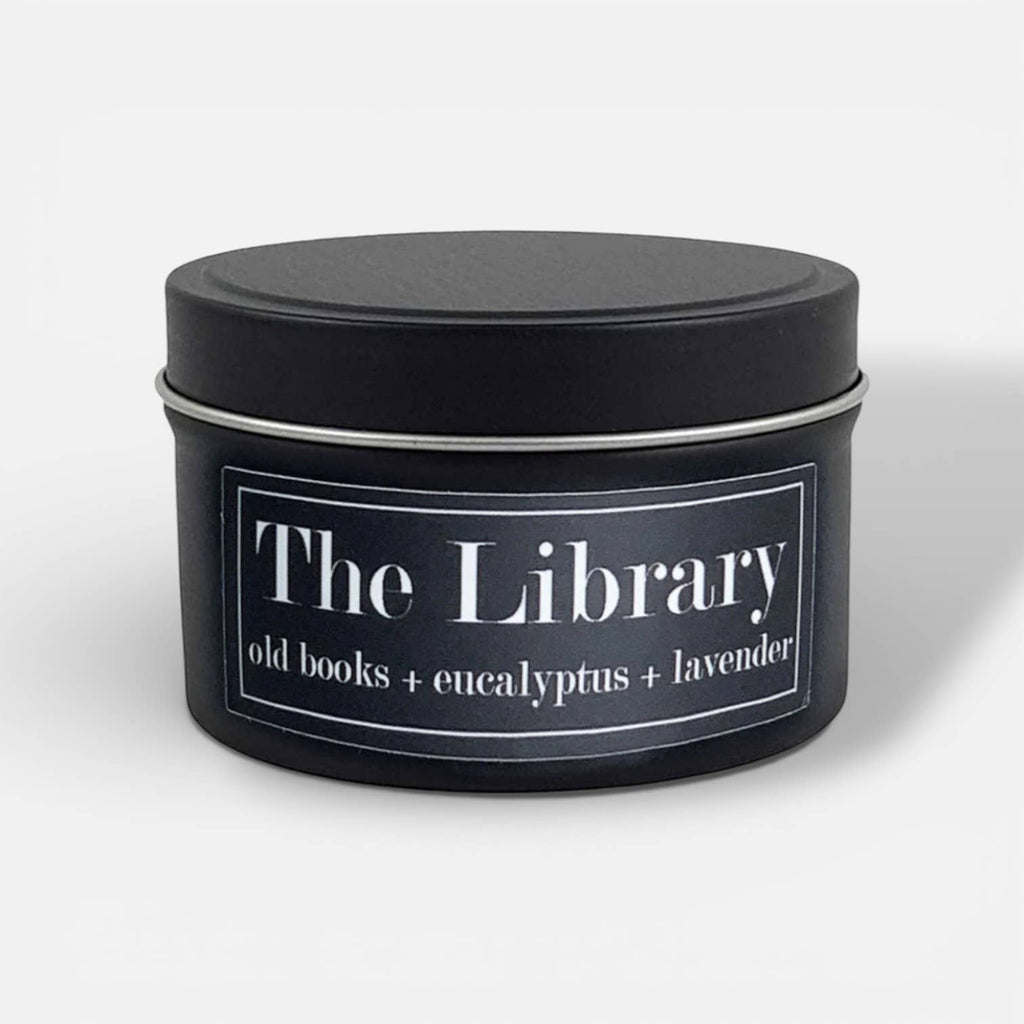 The Library 4oz Candle - Old Books + Eucalyptus + Lavender