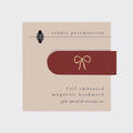 Gold Vintage Bow Foil Embossed Magnetic Bookmark