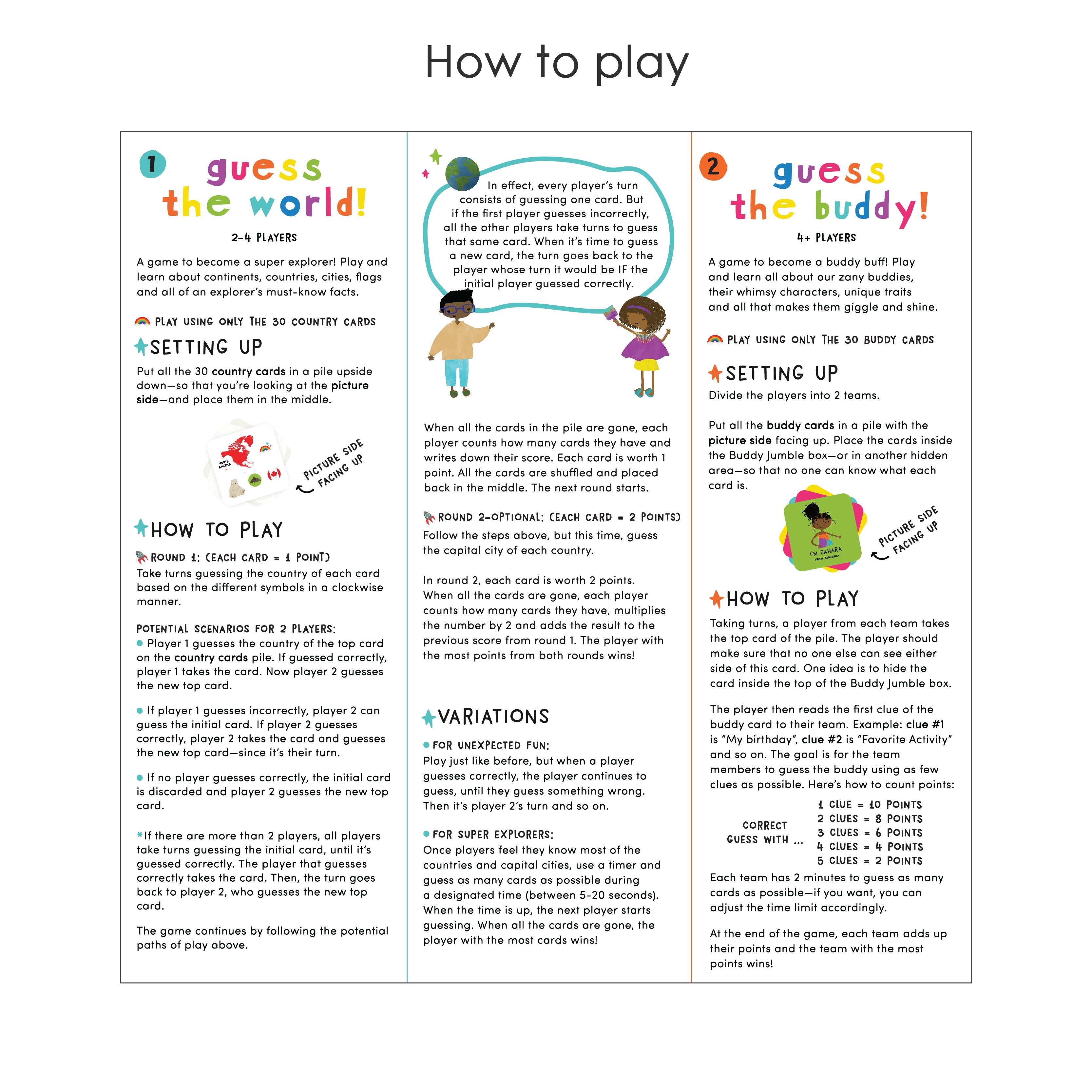 Buddy Jumble | Geography Card Game