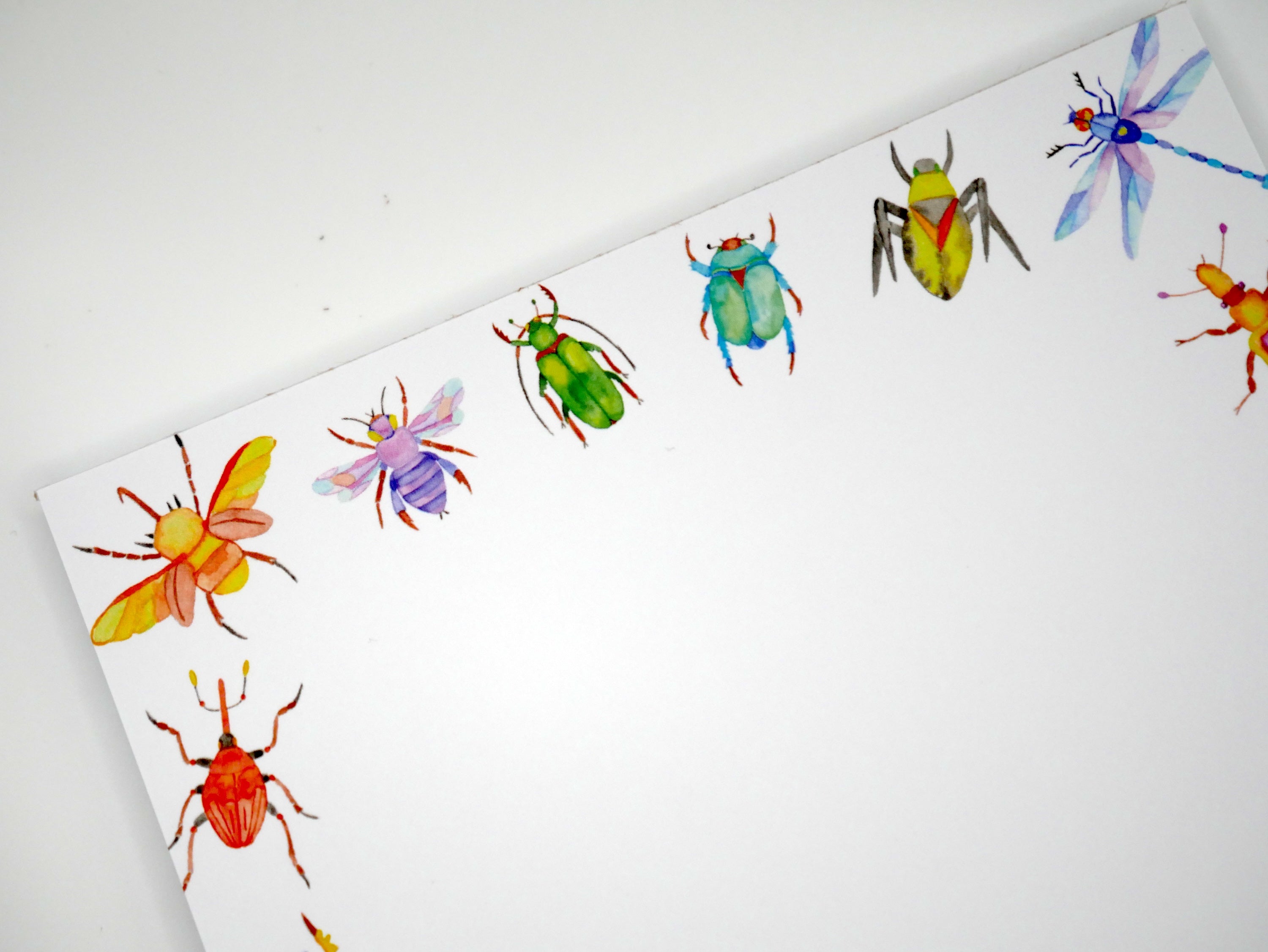 Artsy, Colorful Bugs & Insects 5x7" Notepad