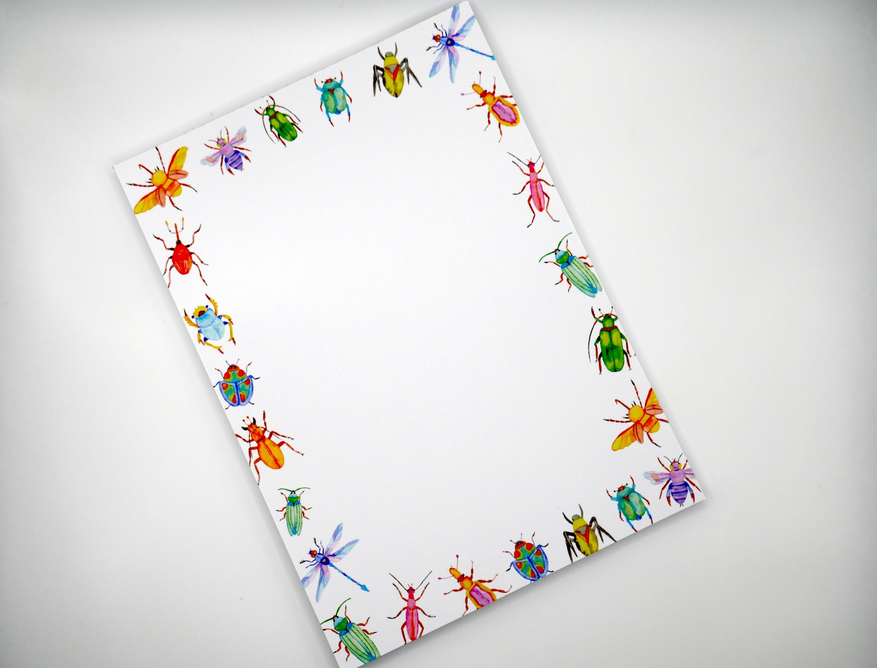 Artsy, Colorful Bugs & Insects 5x7" Notepad