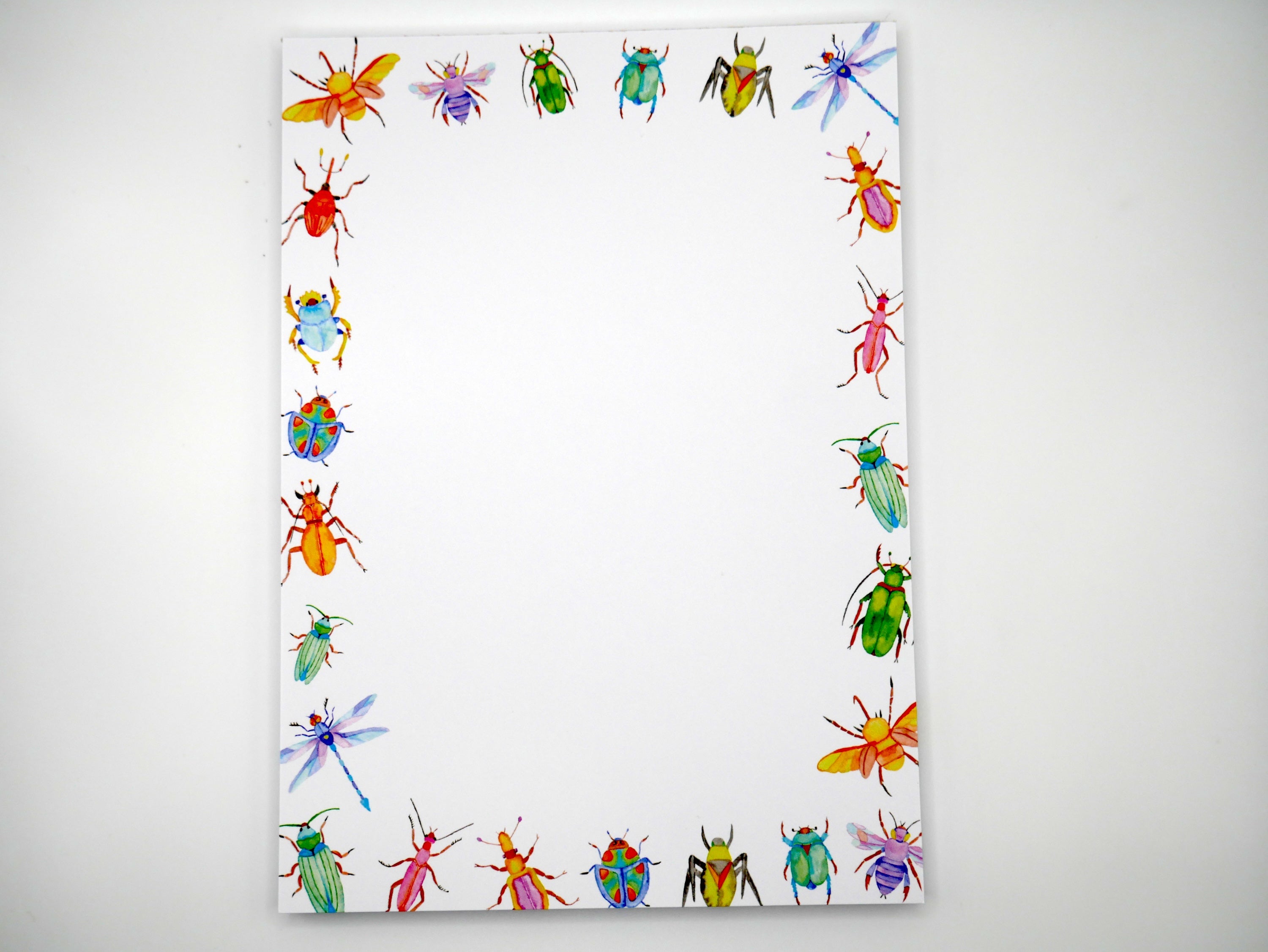Artsy, Colorful Bugs & Insects 5x7" Notepad