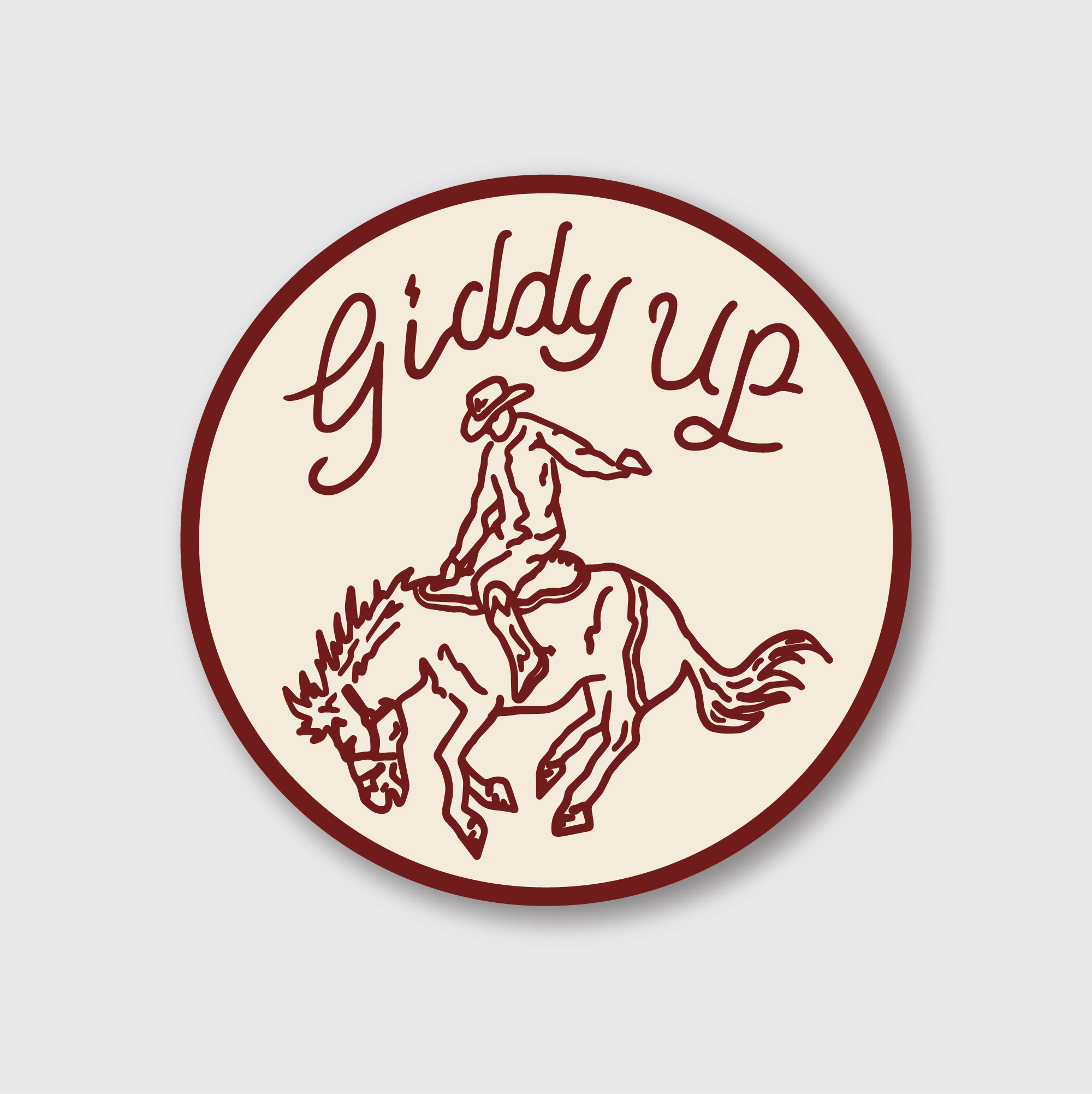 Giddy Up Sticker