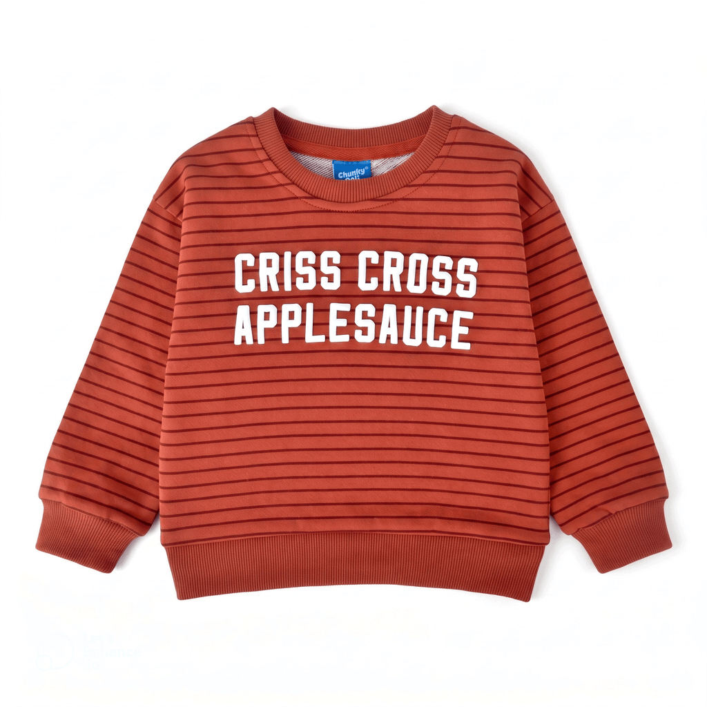 Criss Cross Applesauce Kids Crewneck Sweater