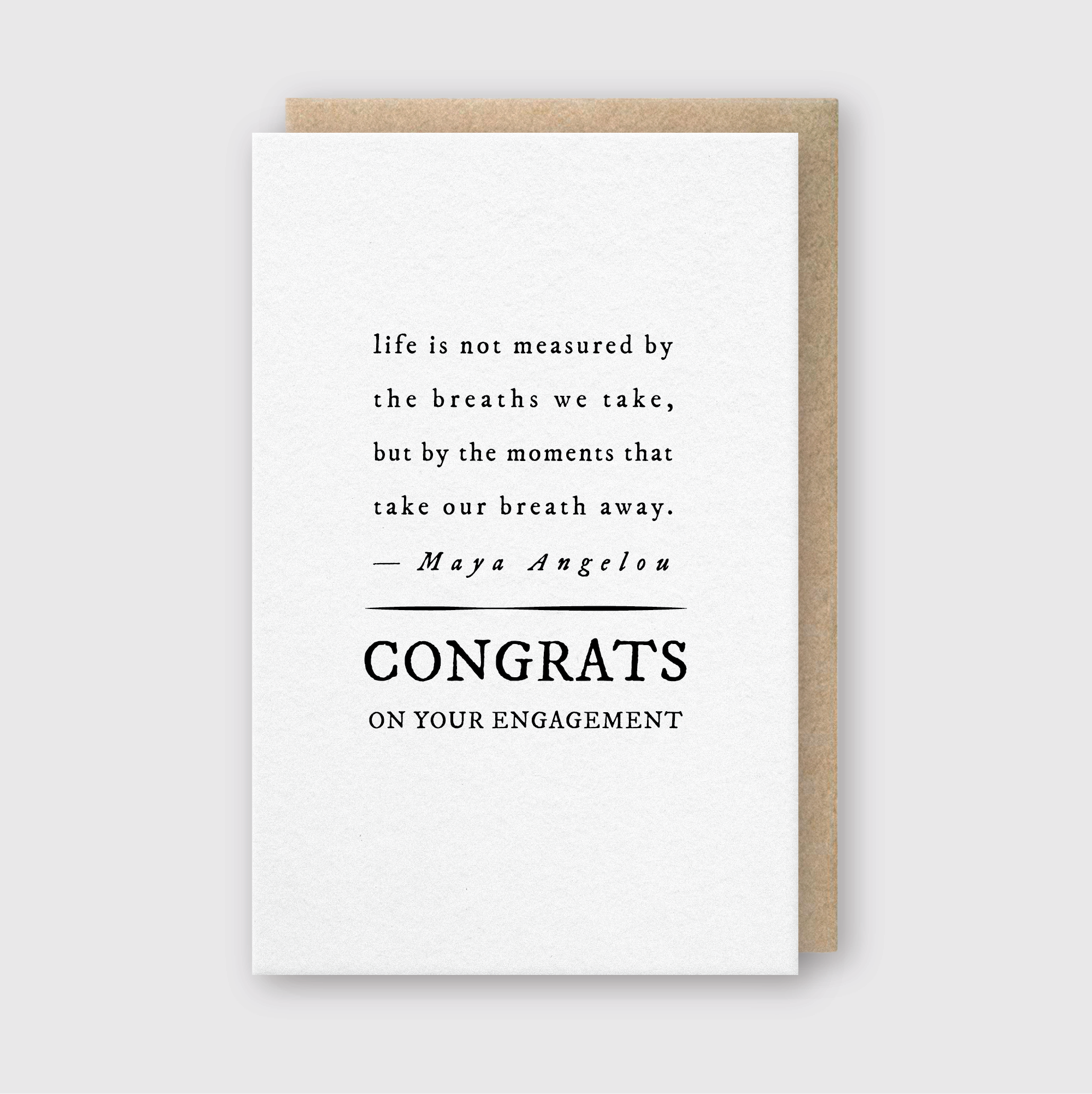 Congrats Engagement Quote Greeting Card