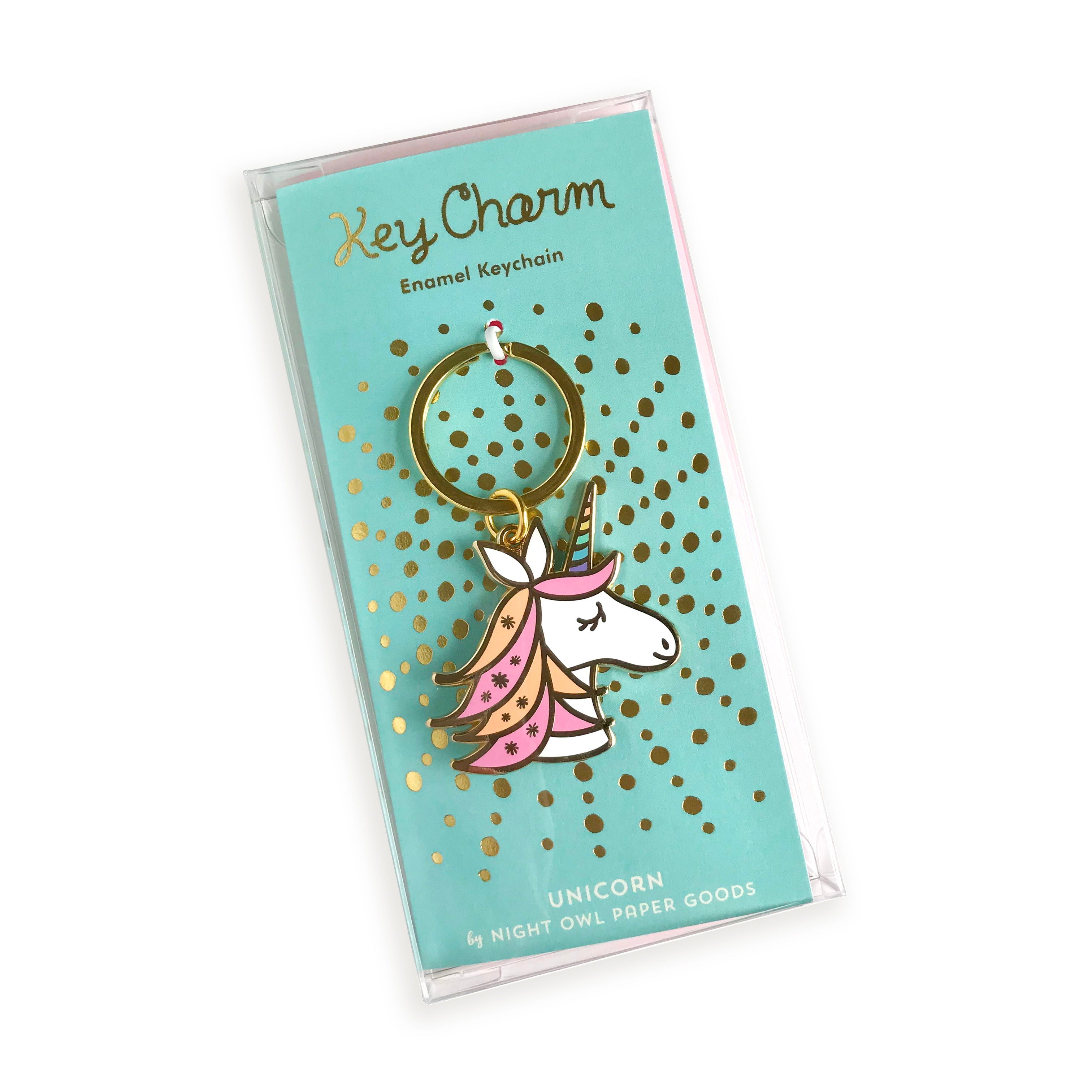 Unicorn Enamel Keychain