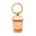 Coffee to Go Enamel Keychain