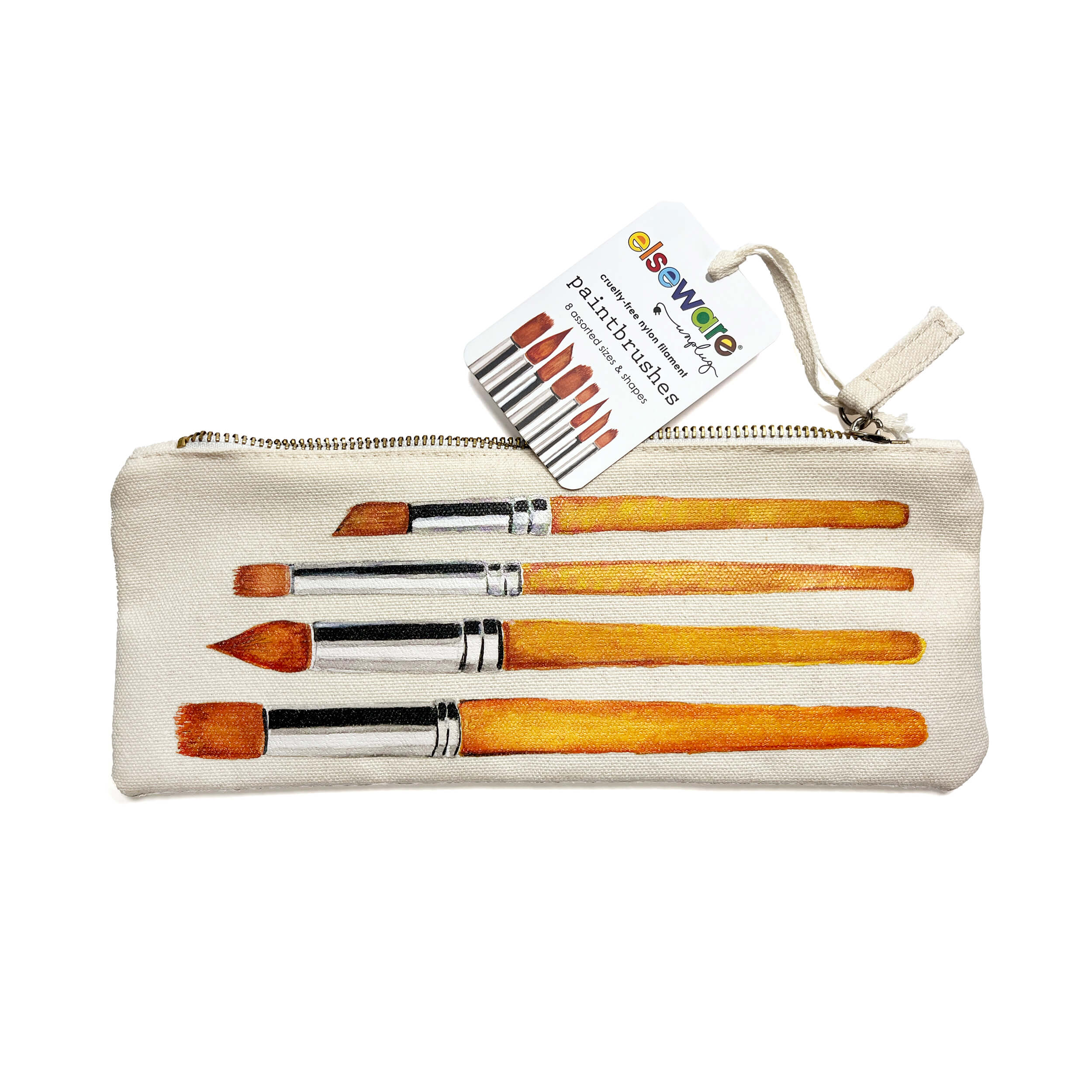 Paintbrush Set in Canvas Bag – 8 Assorted Sizes