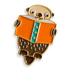 Otter Read Enamel Pin